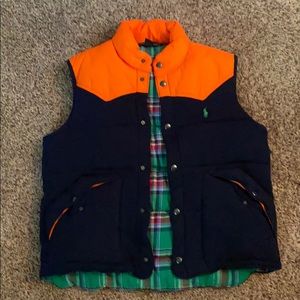 NWOT Polo Ralph Lauren Vest | Blue/Orange | XL